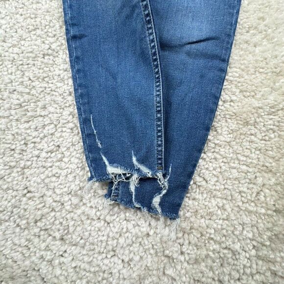 We The Free People Distressed Skinny Raw Hem Jeans - Picture 6 of 9